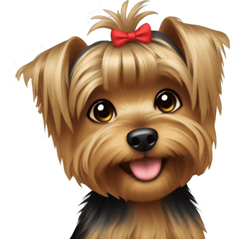 cute girl yorkie emoji