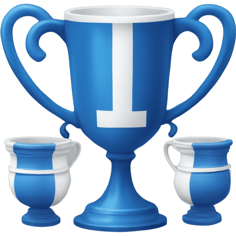 blue and white winner's cup emoji