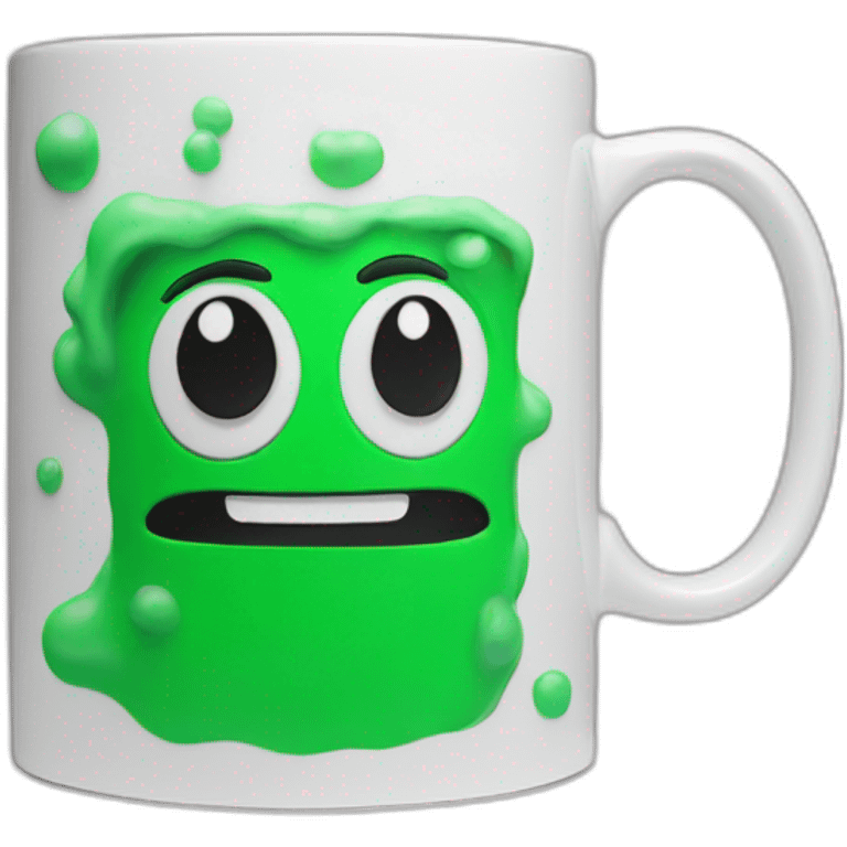 green foam on white mug emoji