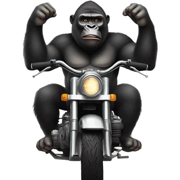 Gorilla on a motorcycle emoji