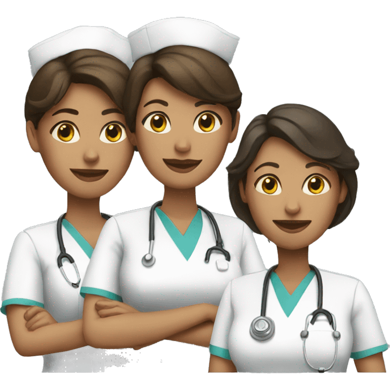 three female nurses emoji