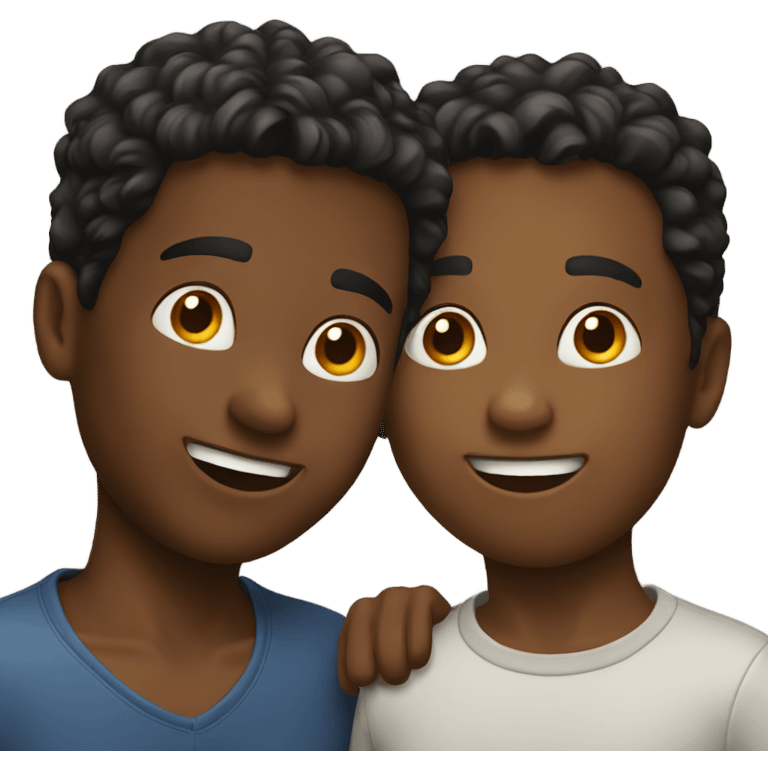 two boys having fun emoji