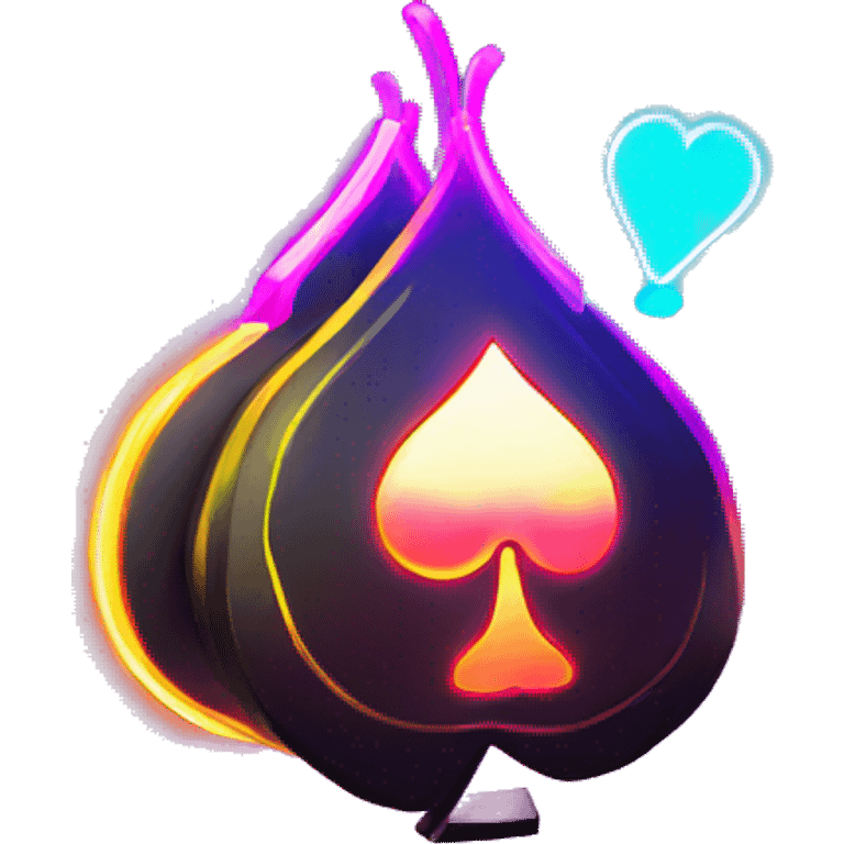 blackjack with neon elements emoji