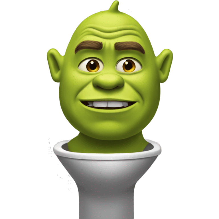 Shrek on the toilet emoji