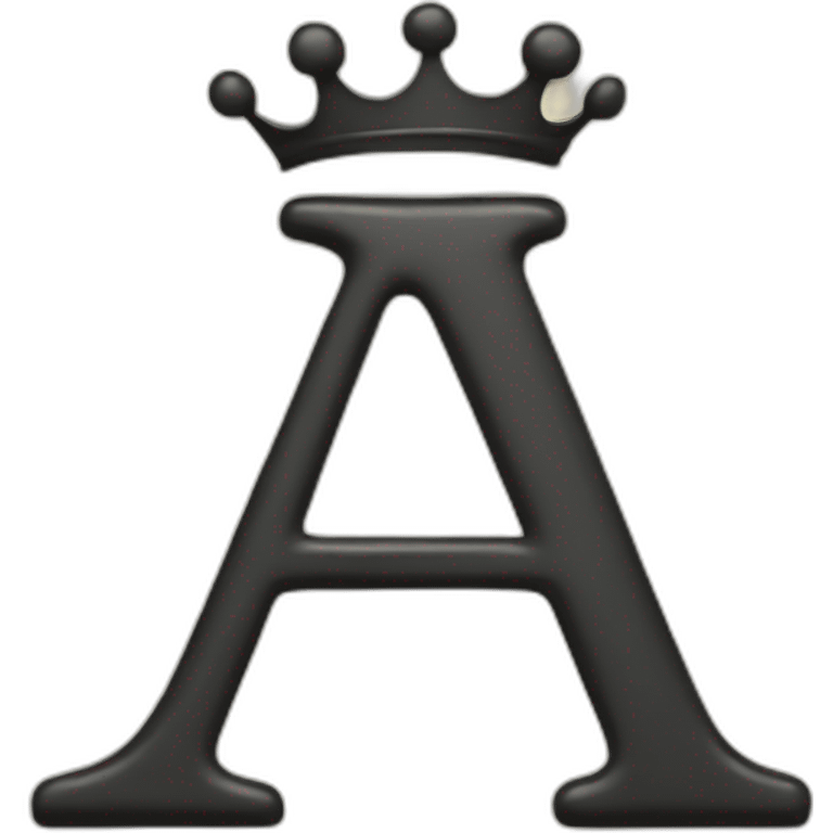 Letter A in crown shape emoji