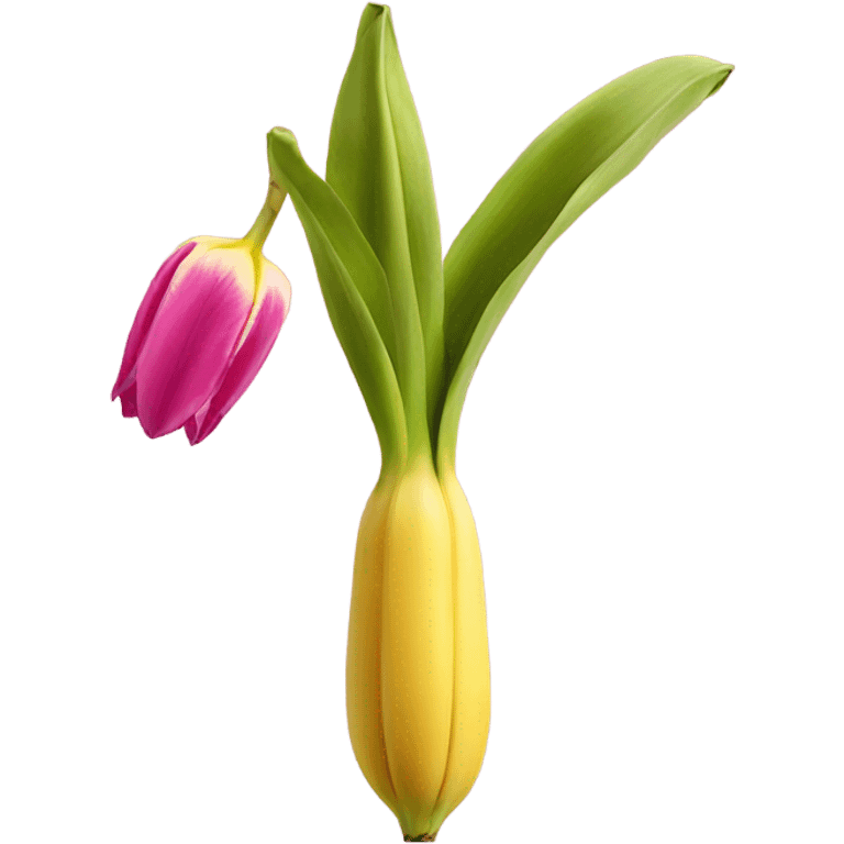 a banana in a tulip emoji