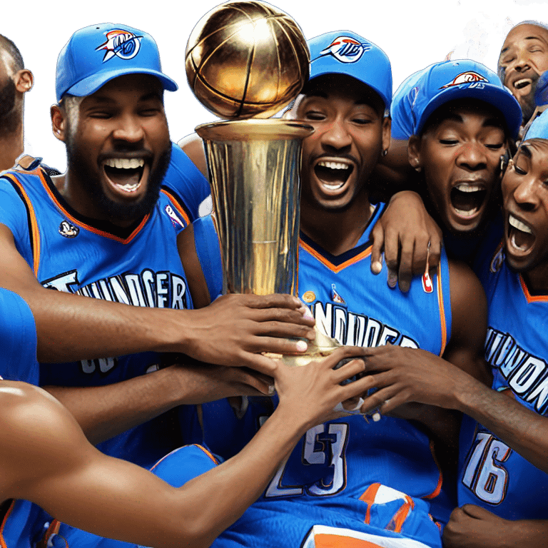 Oklahoma city thunder winning the nba championship  emoji