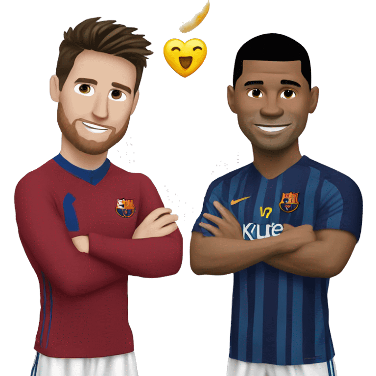 Messi love ronaldo emoji