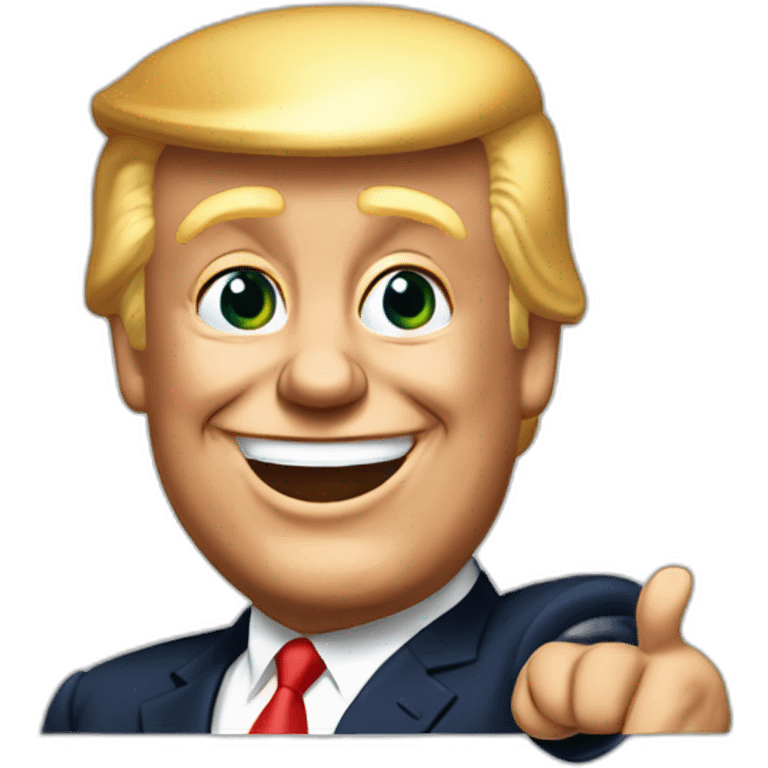 Donald Trump thump Up realistic emoji