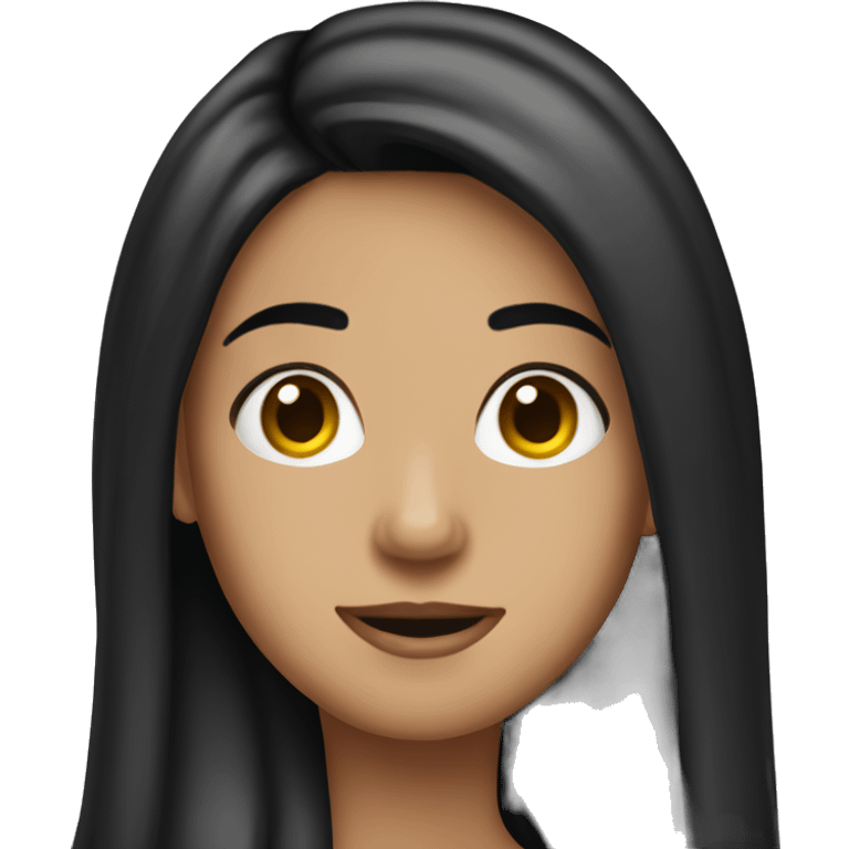 gisela with long black hair hispanic emoji