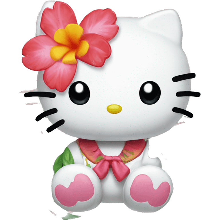 Tropical hello kitty  emoji