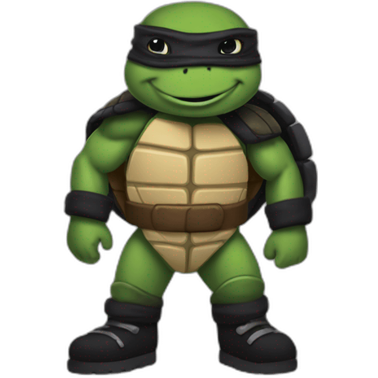 Ninja turtle wearing Black ugg boots emoji