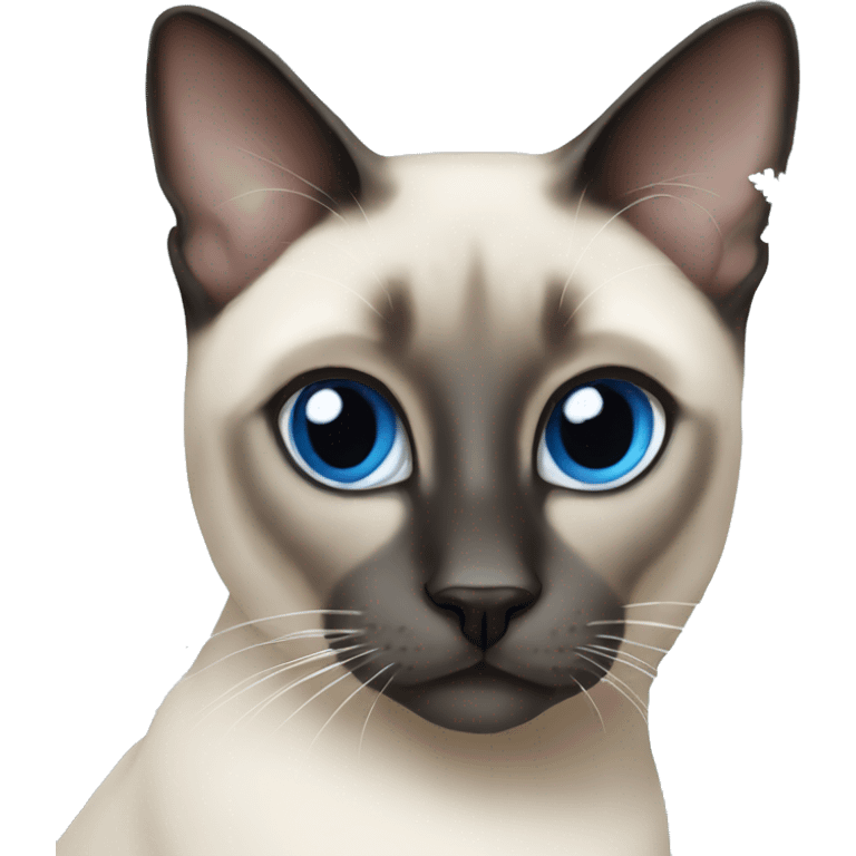 Blue eyes siamese cat christmas emoji