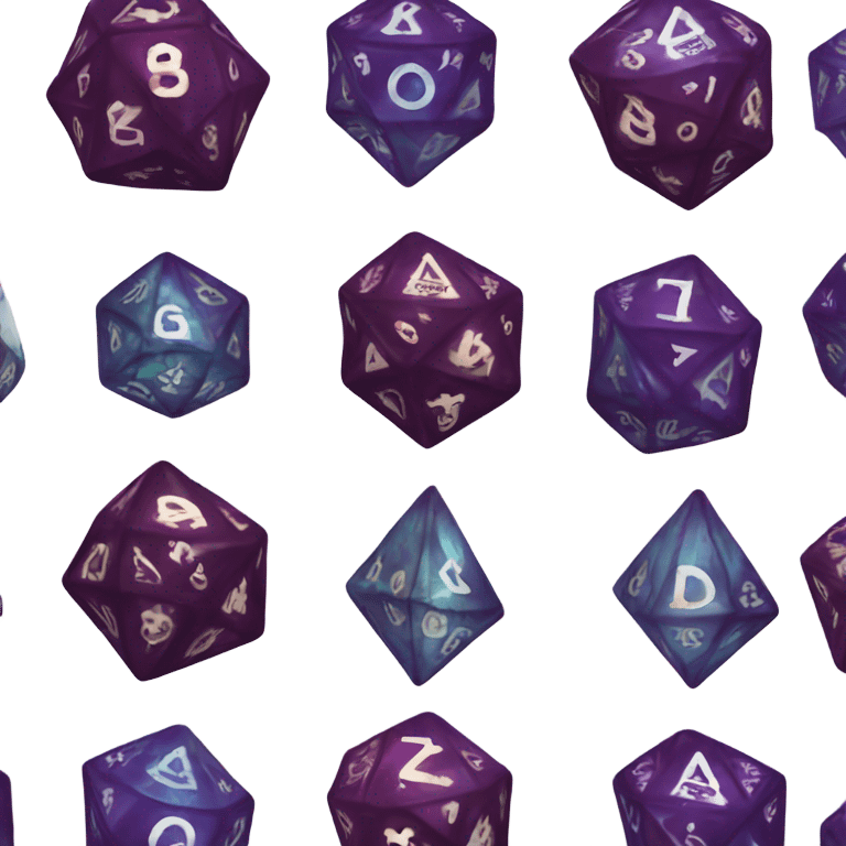 D20 dice with a wizard and sorceres emoji