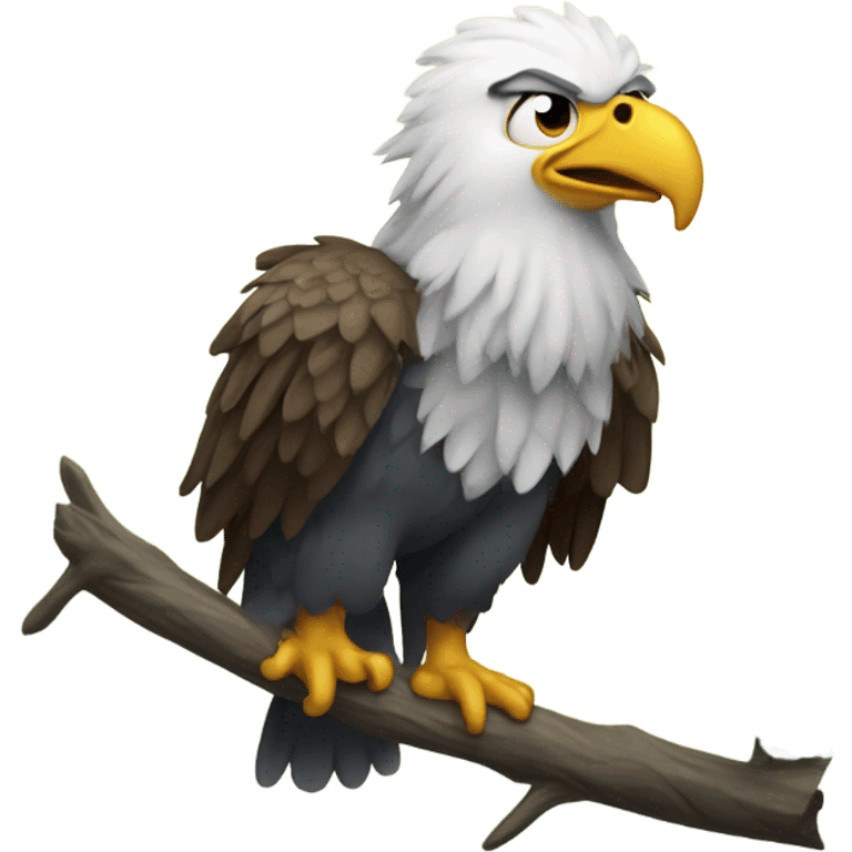 A eagle that looks scared and afraid emoji