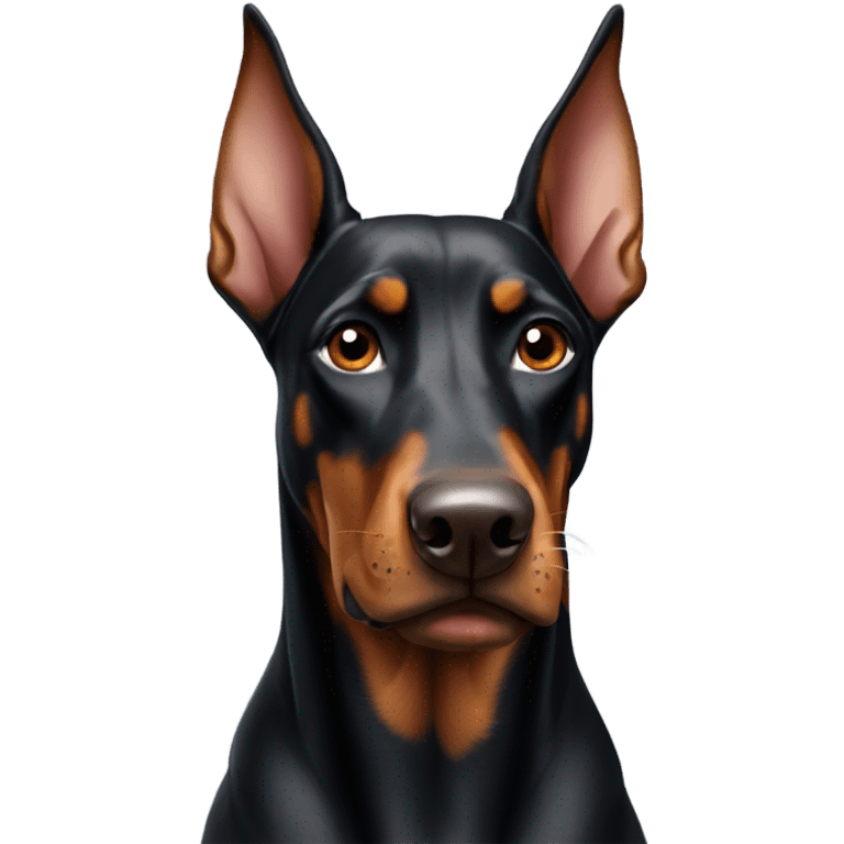 Doberman face  emoji