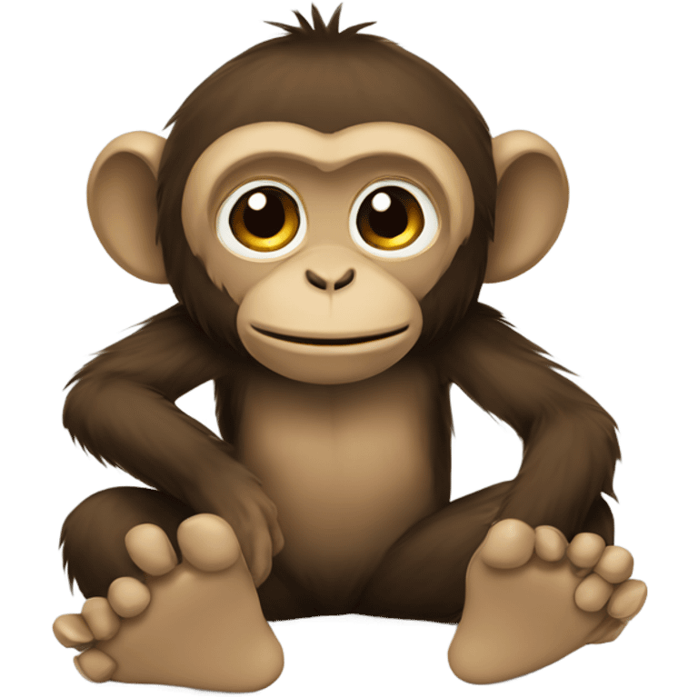 Monkey with shoes  emoji