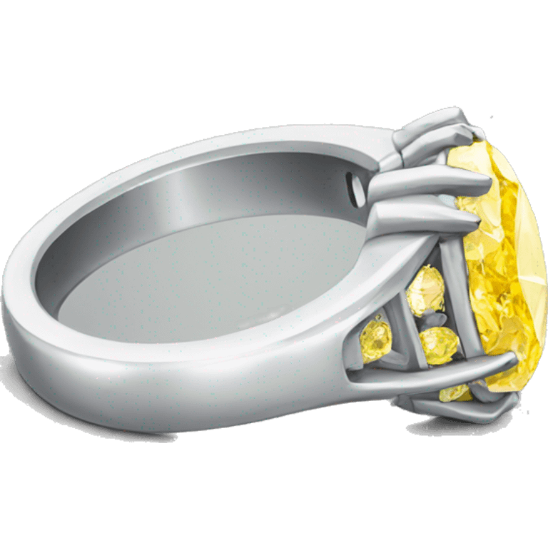 White ring with yellow diamond emoji