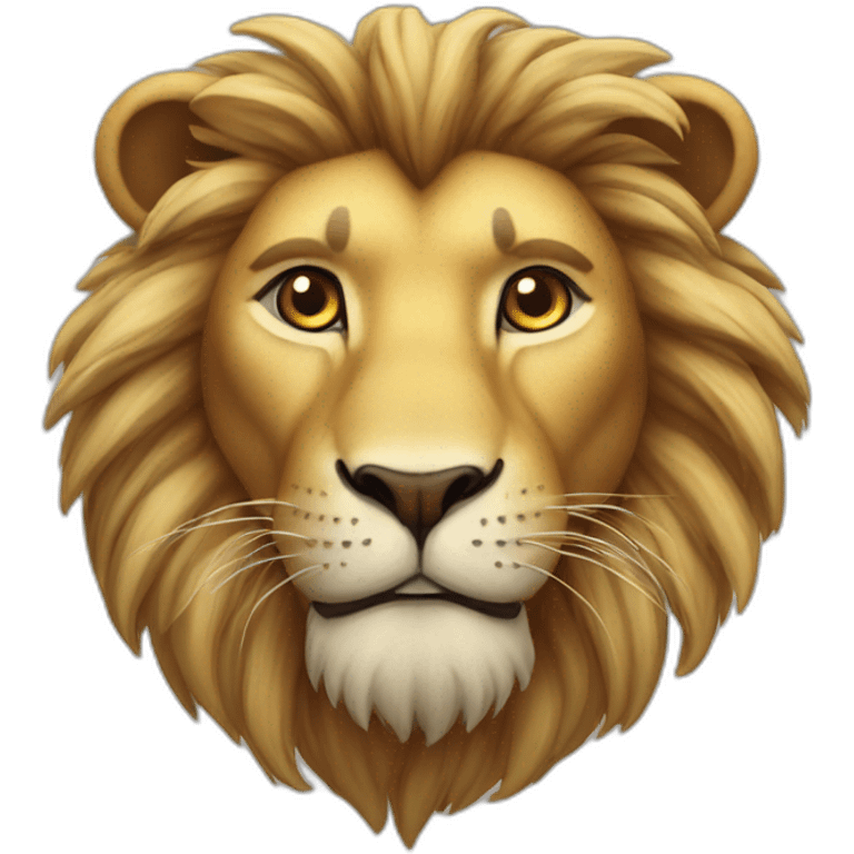 Lion sur un emoji