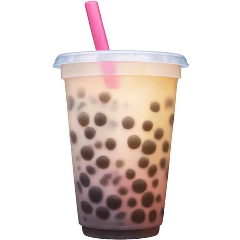 blurry bubble tea still life emoji