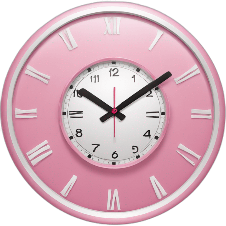 Reloj rosa emoji