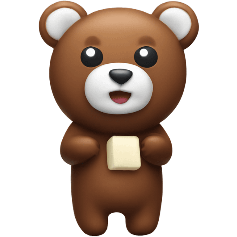 Bear-shaped marshmallows emoji