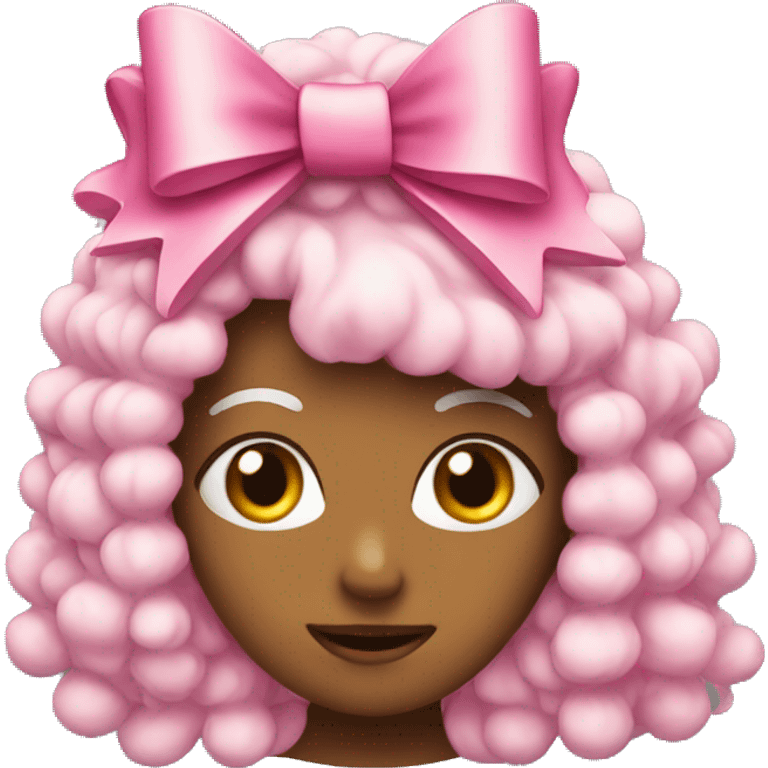 Pink bow Christmas  emoji