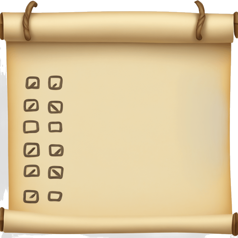 a scroll that has todo list on it with completed tasks emoji