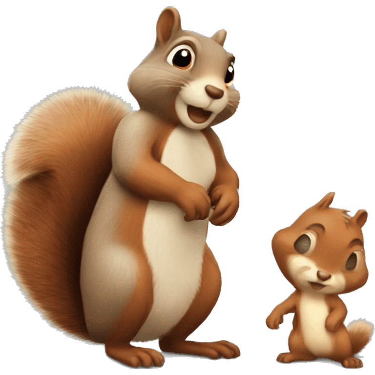 squirrel and love emoji