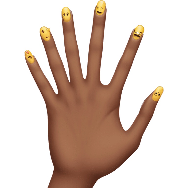 hand with acrylic nails emoji