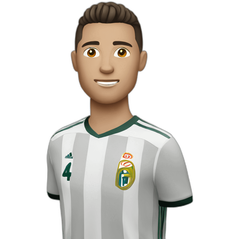 Ronaldo with pale skin emoji