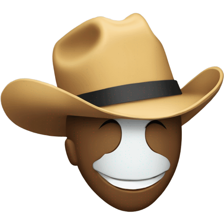 Smiley face tipping cowboy hat emoji