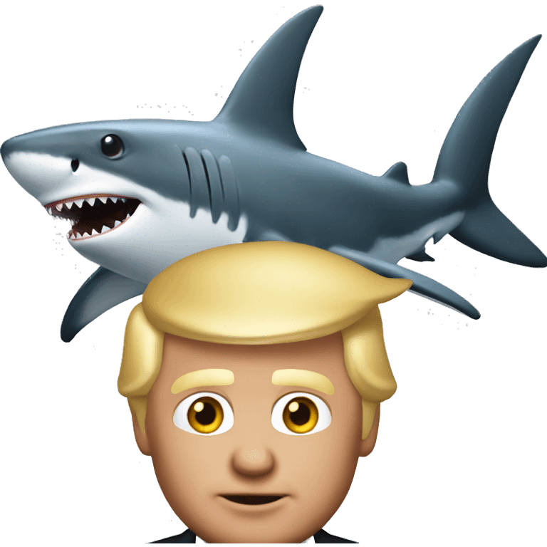 trump on a shark emoji