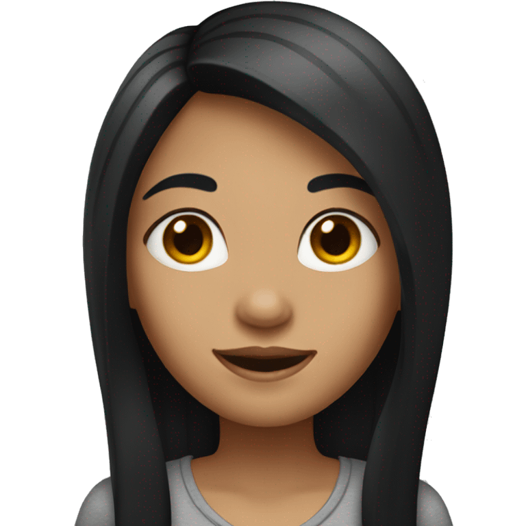 a girl with long black hair emoji