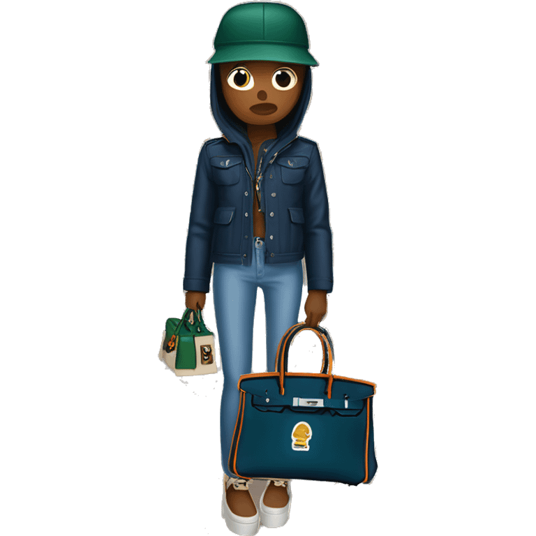 a bape hermes birkin bag emoji