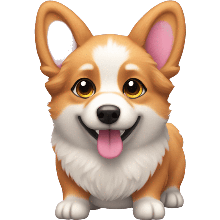 pink furry corgi emoji