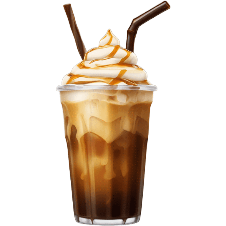 Iced caramel coffee emoji