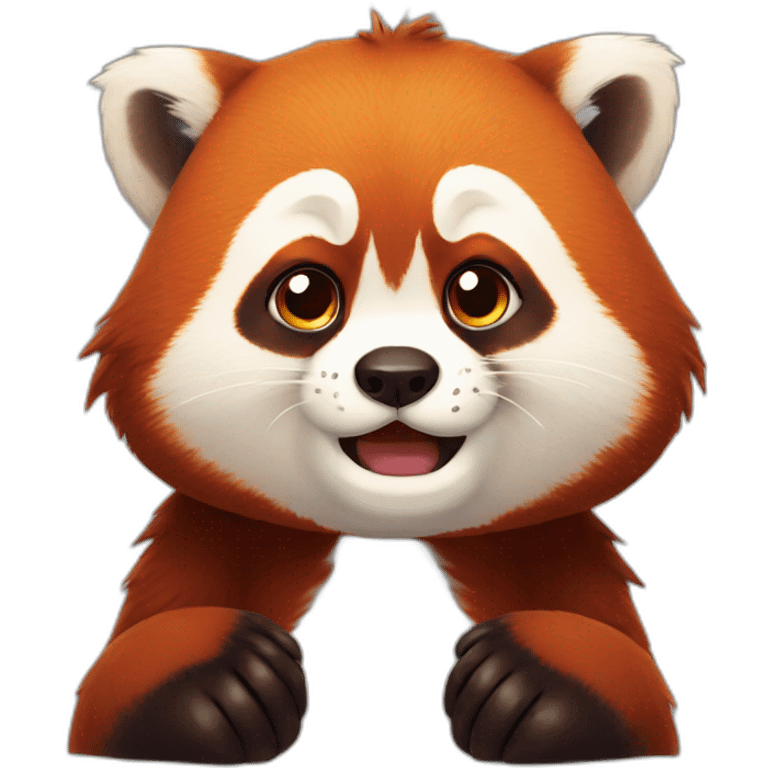 red panda crying with tears emoji