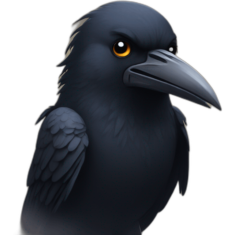 sad crow with tears emoji