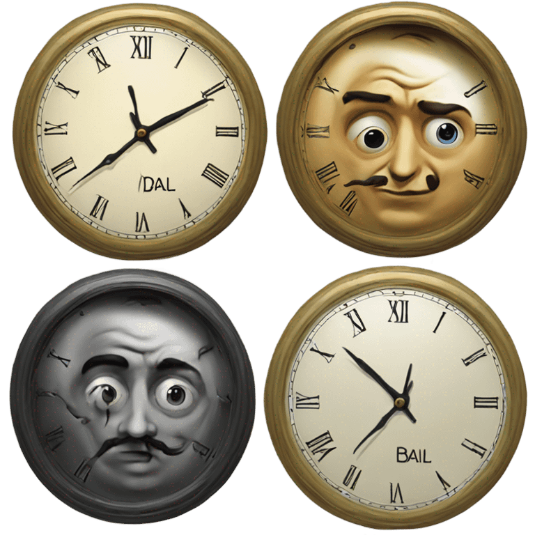 salvador dali melted clock emoji