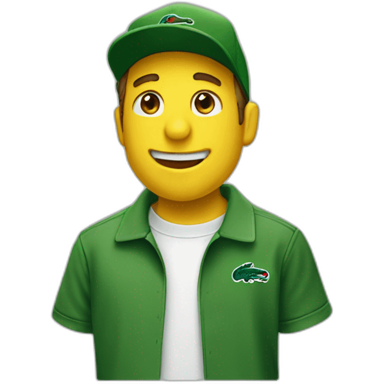 شاب لابس سترة lacoste emoji