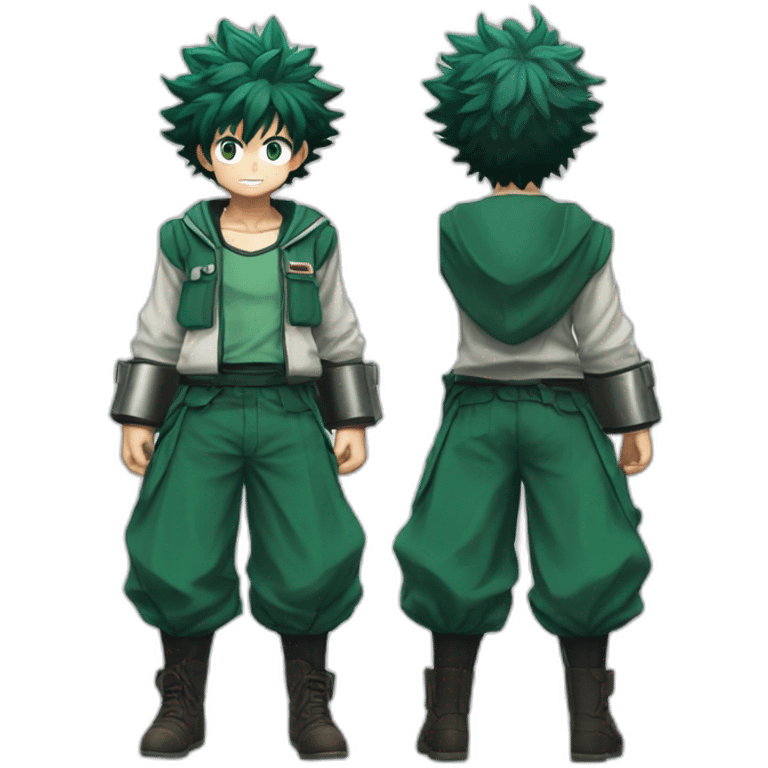 Izuku midoriya, back view emoji