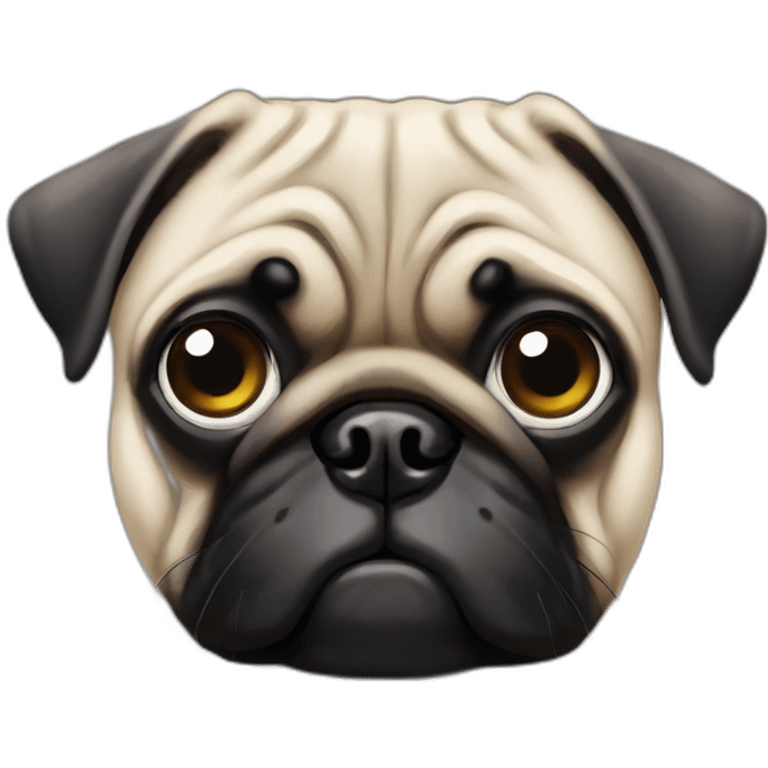 Pug con un ojo cerrado emoji