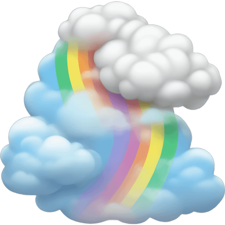 Cloudy rainbow emoji