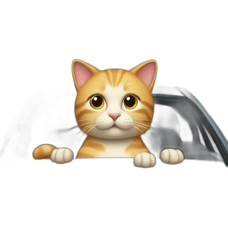 cat in a car emoji