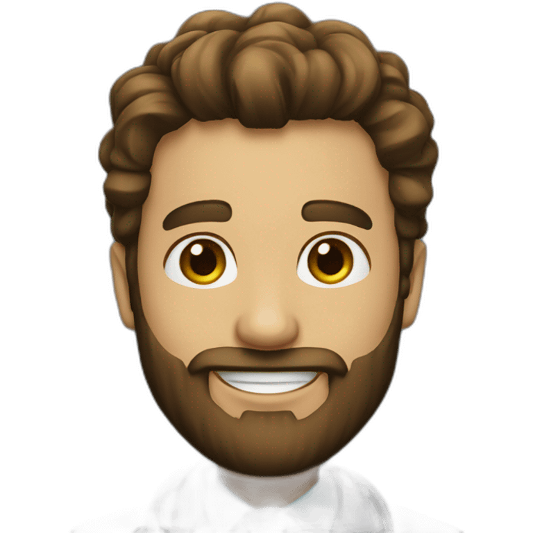 doctor brown beard smiles short emoji