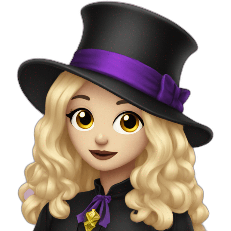 Femboy goth blond magician emoji