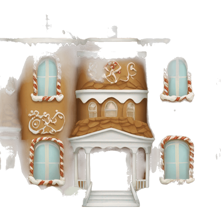 Pretty gingerbread mansion emoji