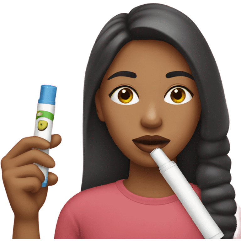 Chapstick being used  emoji