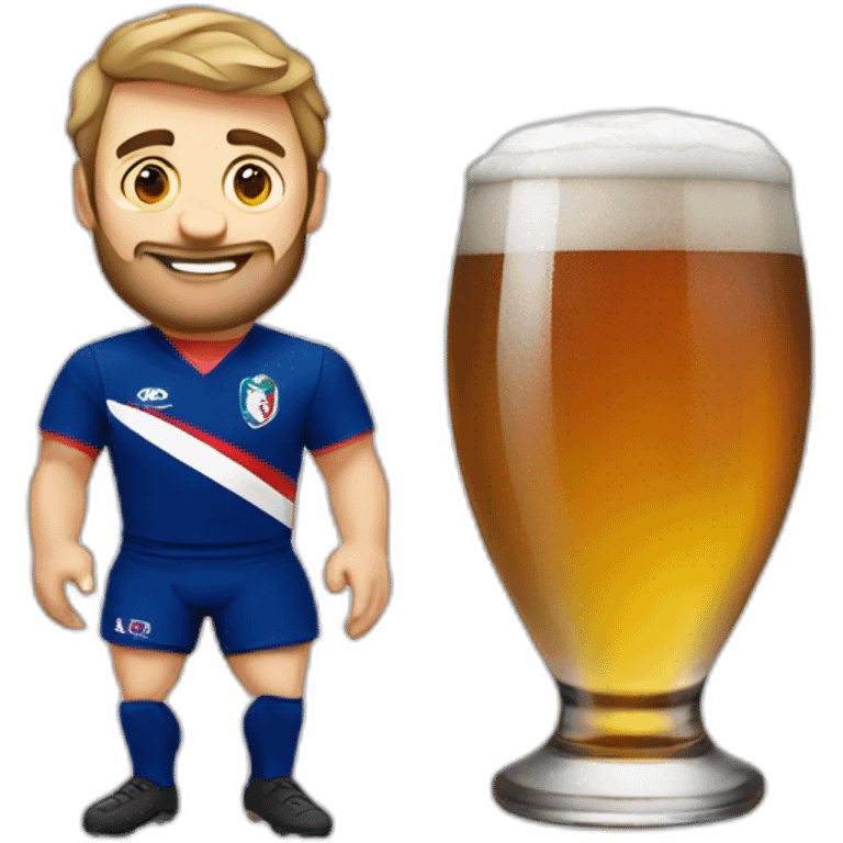 Rugbymen France Beer emoji